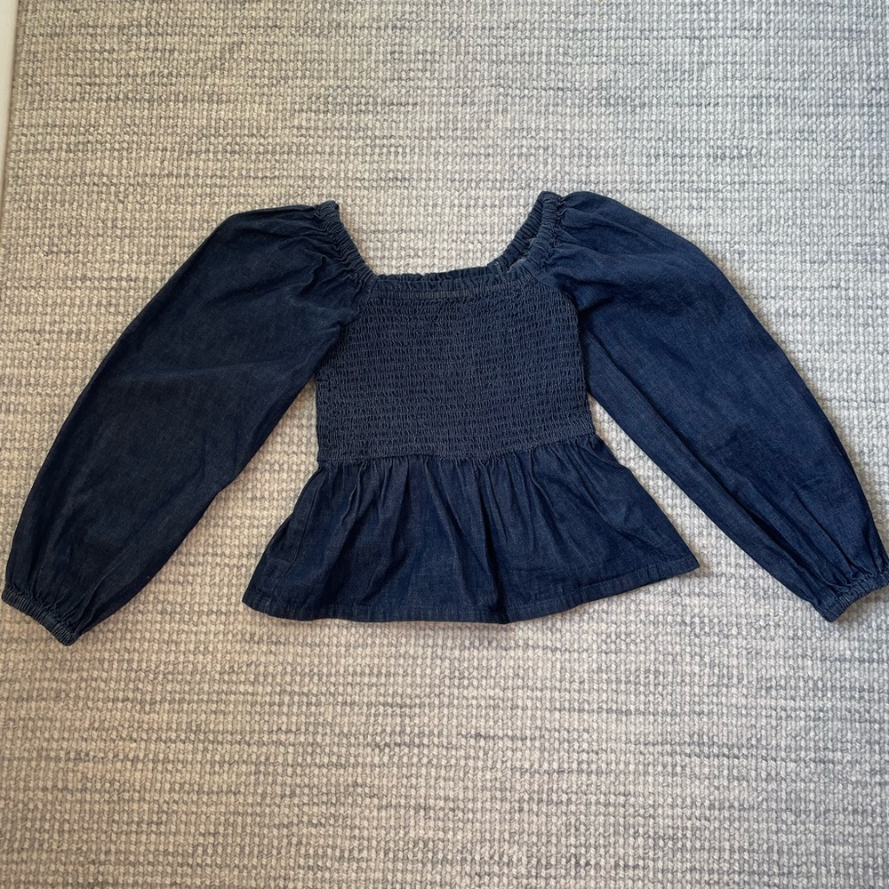 J. Crew Smocked Shirt
